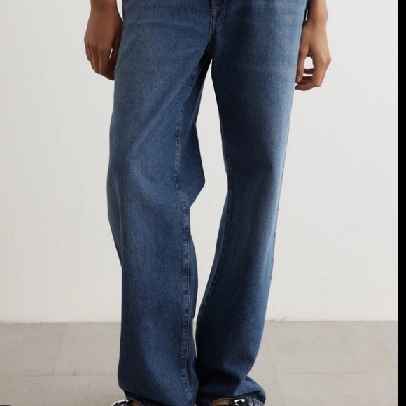 Agolde Fusion Classic Blue Organic Cotton Women's Relaxed Fit Jeans Sz 33 - Picture 3 of 12